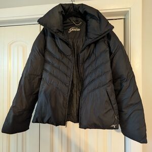 Guess Women's Black Puffer Jacket